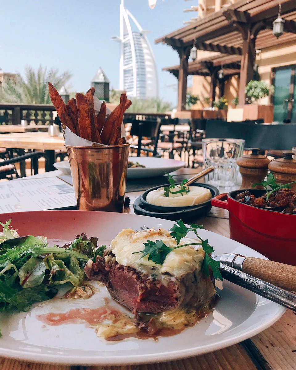 At #Publique in @MadinatJumeirah a new #SummerSteak promo launches on Tuesday with 7 cuts of beef from AED125-205 which includes a glass of wine + a side dish - plus in most cases, a sauce. How do you like your steak cooked? #dealdiva #foodiva