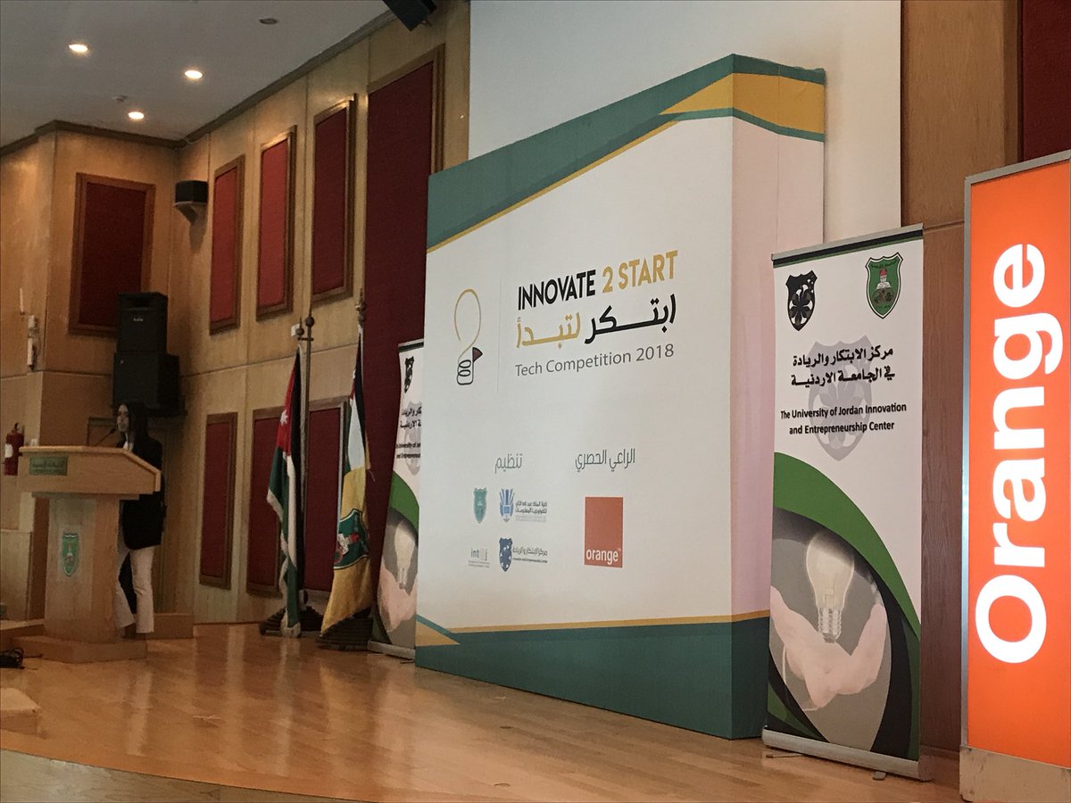 DeyalaTarawneh's tweet photo. Dr Reem Fayiz kick starting this year’s Innovate To Start competition! @UJIECenter #innovate2start @orangeJo https://t.co/H1RE1wv3Nm
