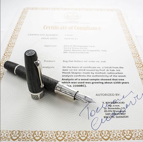 _Montegrappa's tweet photo. Возраст и подлинность редчайшего 4200-летнего мореного дуба, из которого создана ручка #Montegrappa #Extra #Riverwood, подтверждается сертификатом, предоставленным компанией T. Riverwood (https://t.co/ancnWrTiVh).
https://t.co/VVZ9iPxdWB
#montegrappa_shop, #pen, #ручки, #new https://t.co/YNFeig6QZS