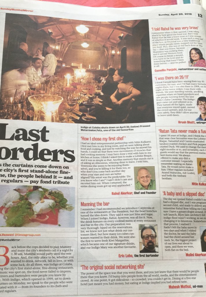 nikifyinglife's tweet photo. Quite a heart breaking news. I had my first ever fine dining experience here. #GoodByeIndigo π’ https://t.co/EJzTcZ2yUX