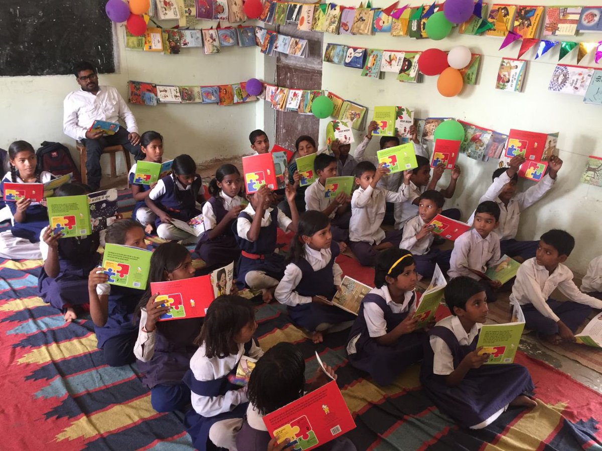 CollectorSGL's tweet photo. Inauguration of library and joyful learning activities conducted  in primary and middle school Piprajhapi.
#transformingeducation #transformingsingrauli 
@Pratham_India https://t.co/zJqCLGMZOR