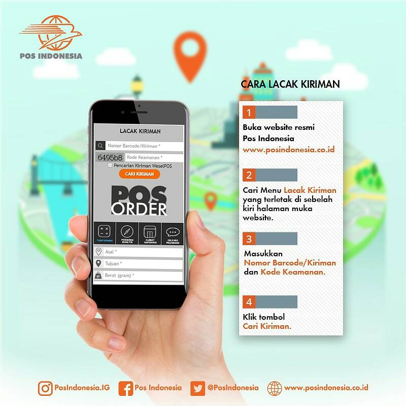 PosIndonesia's tweet photo. Lacak kiriman Sahabat dengan mengakses https://t.co/LMTfuq6Czh lalu masukkan nomor barcode kiriman yang tertera di resi. 11 digit untuk kiriman domestik dan 13 digit untuk kiriman internasional.

#PosIndonesia #POSbisa
#BUMNHadirUntukNegeri https://t.co/7tWBn5cMsh