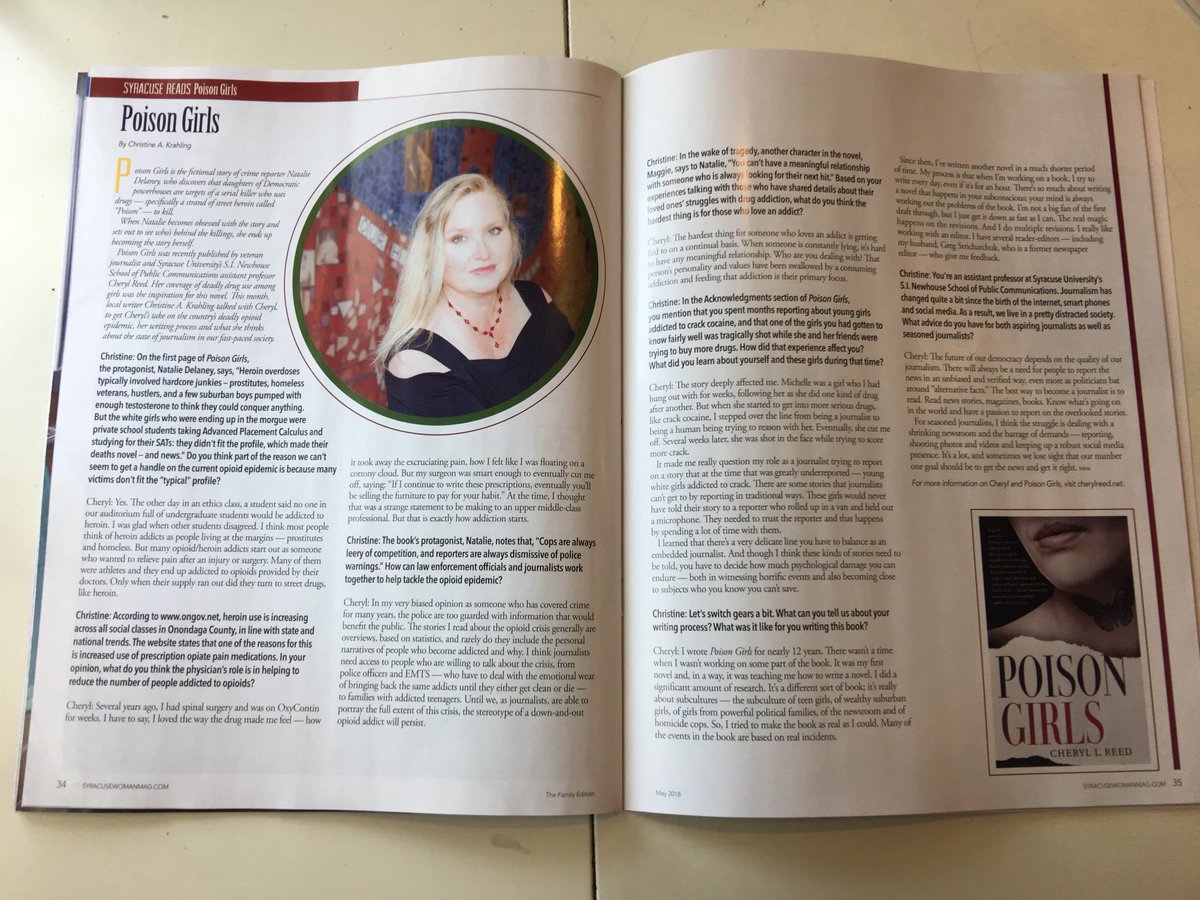 Check out the May issue of <a href="/SyrWomanMag/">Syracuse Woman Mag</a> which devoted two pages to Poison Girls and a discussion of opioids and journalism. Thanks to Christine Kahling  @keepcalmwrite16 and <a href="/lornaoppedisano/">Lorna Oppedisano</a>.