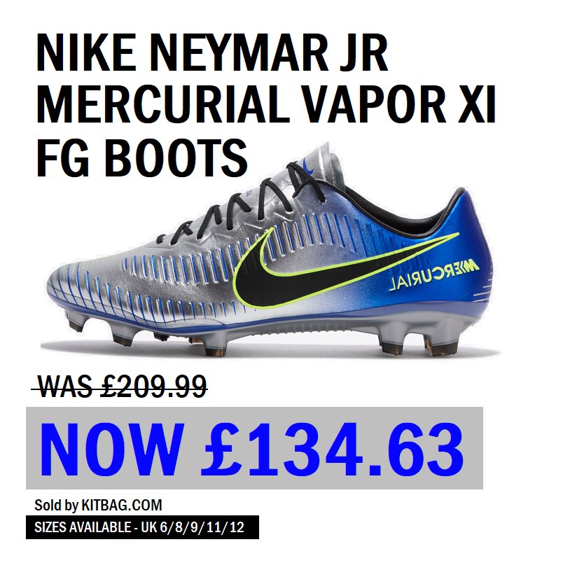 BootRoomDeals's tweet photo. NIKE NEYMAR JR MERCURIAL VAPOR XI FG BOOTS - BEST PRICE £134.63 (RRP £209.99) - SAVE £75.36
---
SOLD BY https://t.co/uq13UItpqW
---
#BOOTROOMDEALS #BOOTROOM #NEYMARJR #MERCURIAL #NIKEFOOTBALL #NIKESOCCER #KITBAGFC #MANCITY #CHAMPIONS #WESTHAM #MANUTD #ARSENAL https://t.co/GFnauTFlZN