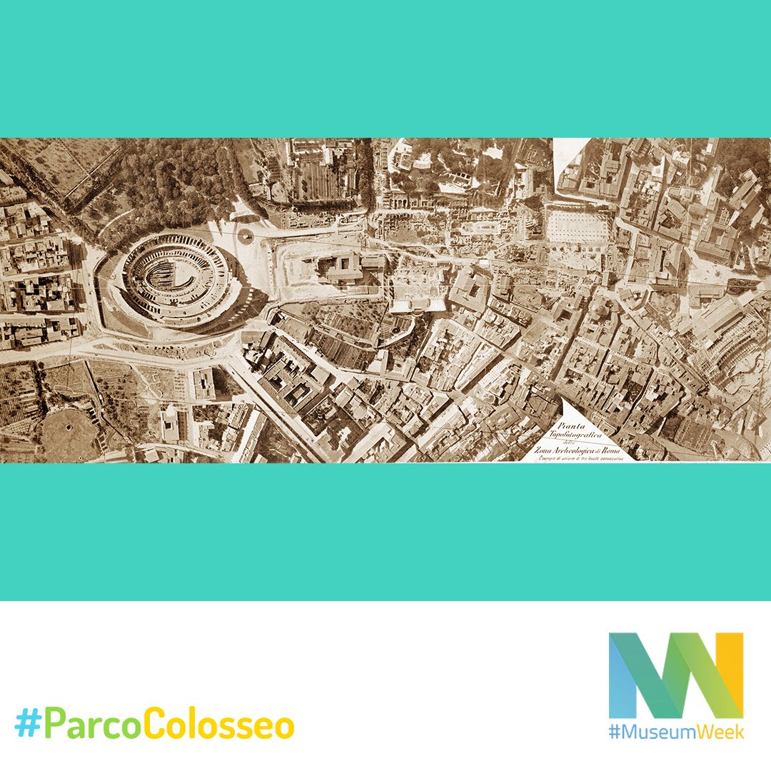 Ieri >> Oggi 
L’”Area Archeologica Centrale di Roma” ritratta nel 1909 dal Capitano Cesare Tardivo: questa foto aerea costituisce ancora oggi un prezioso documento del tessuto urbano andato perduto in seguito alla realizzazione di Via dell’Impero

#differenceMW