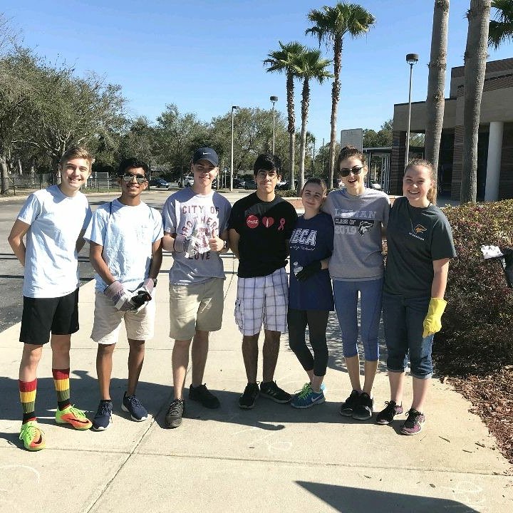 Your Interact crew on adopt a road on 2/18/2018!