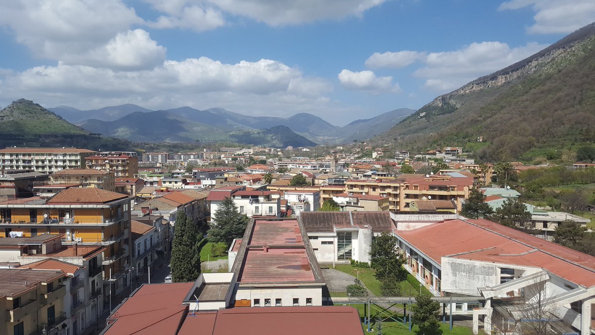 thecatsawayca's tweet photo. The view from our balcony in our new apartment in Nocera Superiore.  #digitalnomad #travel #travelblogger #travelphotography #scenic #Italy https://t.co/YlNWVVcoU1