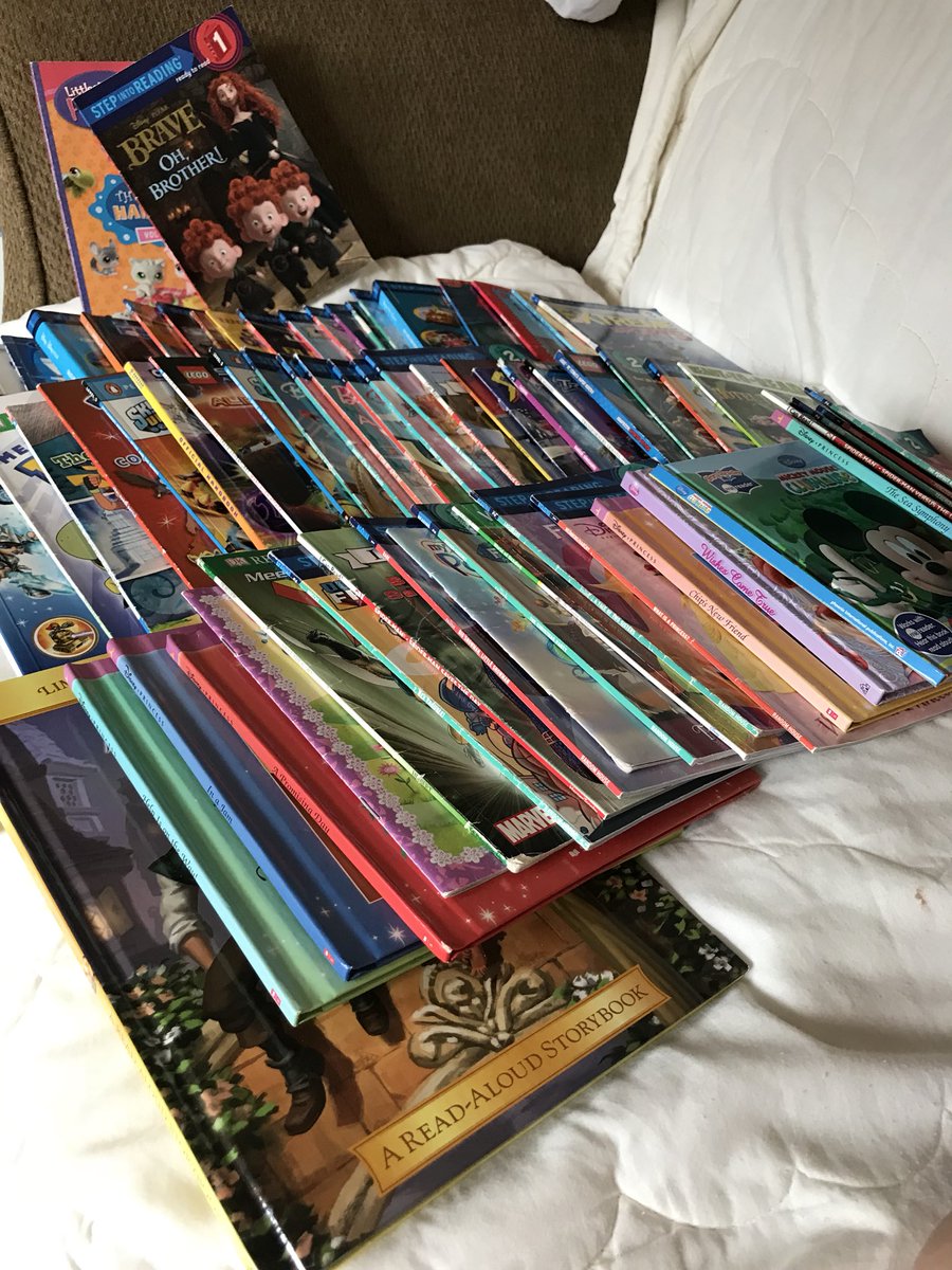VanMetreKinder's tweet photo. Hope kv loves their new books from the hunterdon county sale! I got Barbie, Disney, superheroes, Pokémon and way more!  Happy reading!  @JayBilly2 @SlackwoodSchool https://t.co/f6FHCU2xFF