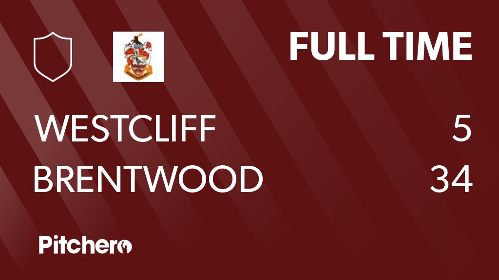 BrentwoodRFC's tweet photo. FULL TIME: Westcliff 5 - 34 Brentwood
#WESBRE #Pitchero
https://t.co/5OWNJ5WUPc https://t.co/VjYYErO88O