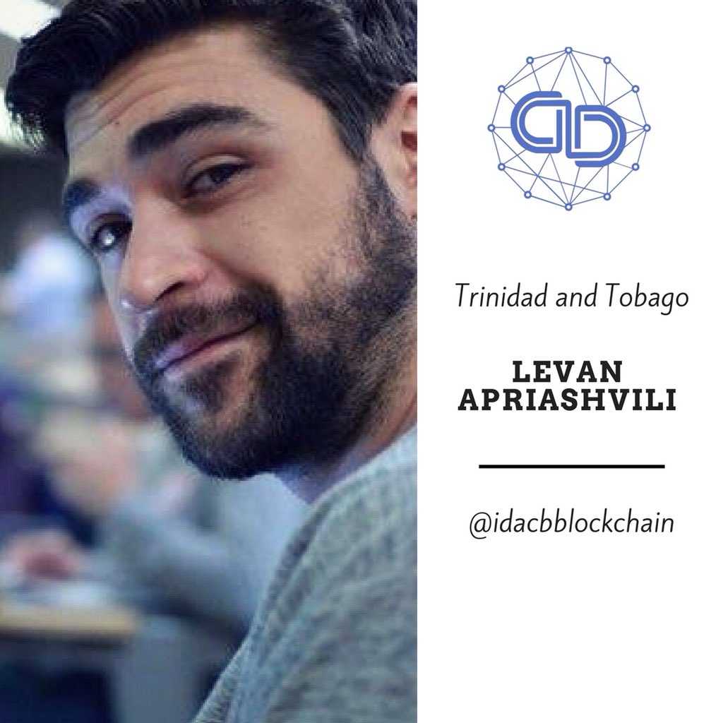 Welcome TRINIDAD AND TOBAGO!🇹🇹 The IDACB Board of Directors Member is  Levan Apriashvili. He is a VP at Crypto Kings Ltd and CryptoTT #ico # trinidad #crypto #blockchain