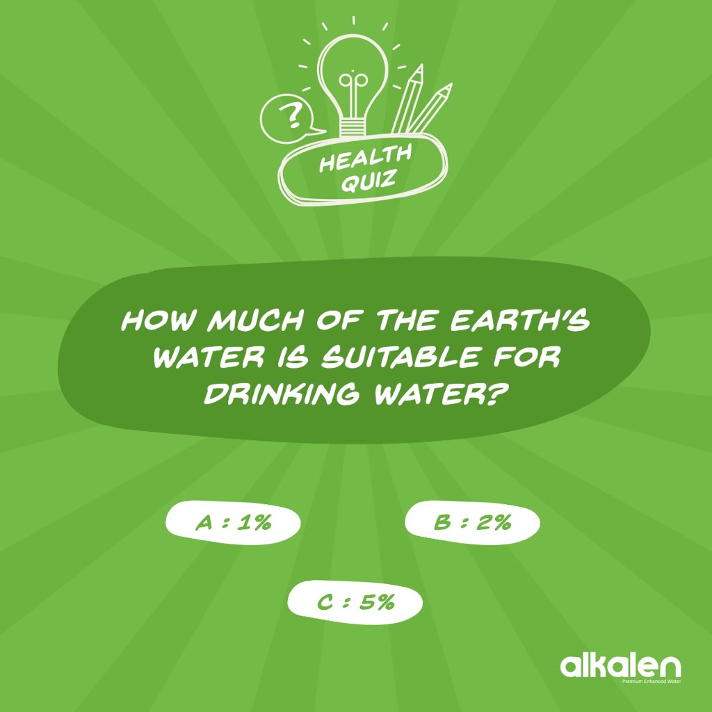 AlkalenWater's tweet photo. Love quizzes? Here’s something to water the brain.
#Alkalen #Alkalinewater #Alkaline #HighpH #SuperHydration #ActiveLife #AlkalineLifestyle https://t.co/XVryprEnSS