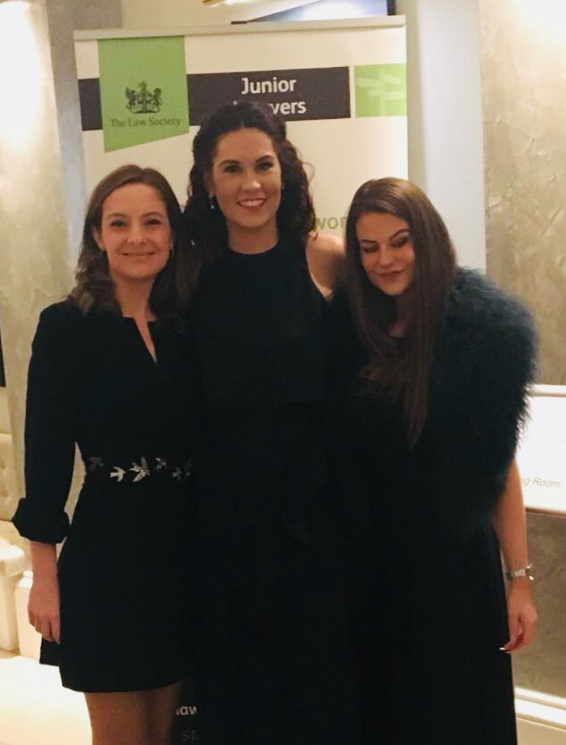 Laura_Uberoi's tweet photo. A great evening last night with my fellow @juniorlawyers Council Members @KayleighLeonie at the Annual Dinner #JLDConf2018 https://t.co/A9a8wxZhiT