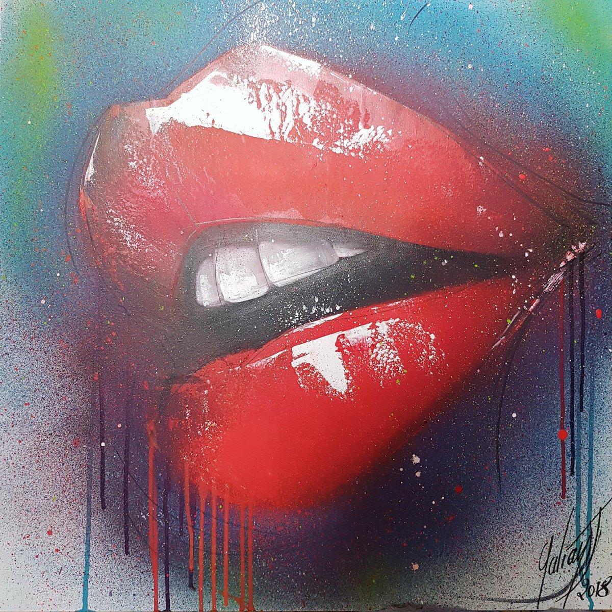 JulieGaliay's tweet photo. Nouveauté dans ma collection de Lips
Bloody Lips 7 - 60x60 ❤❤
#sensualité #love #colors #juliegaliay #art #artwork #fluo #artiste #Lips #lipstick #redlipstick #luxurylifestyle #design #artist #popart #bluelipstick #MMMexplore #huffpostarts #artmagazine #artcontemporain https://t.co/obZaTaH6VJ