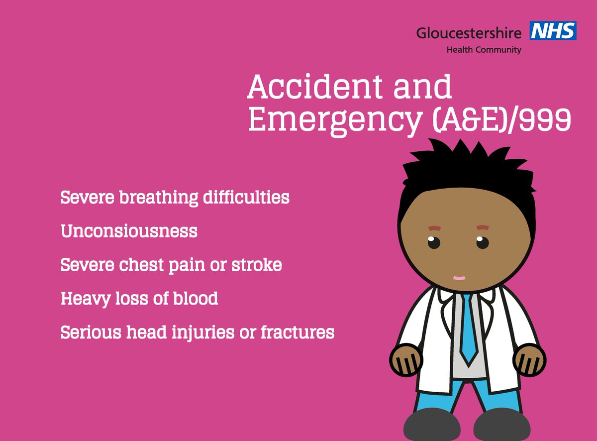 If you are not well today, remember only use #AandE in an emergency, there are plenty of other ways to get #NHS #health advice in #Gloucestershire #ASAP asapglos.nhs.uk