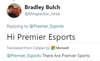 Premier_Esports's tweet photo. @Mnspector_Iorse Very multilingual of you. https://t.co/P8Q7iOcP4M