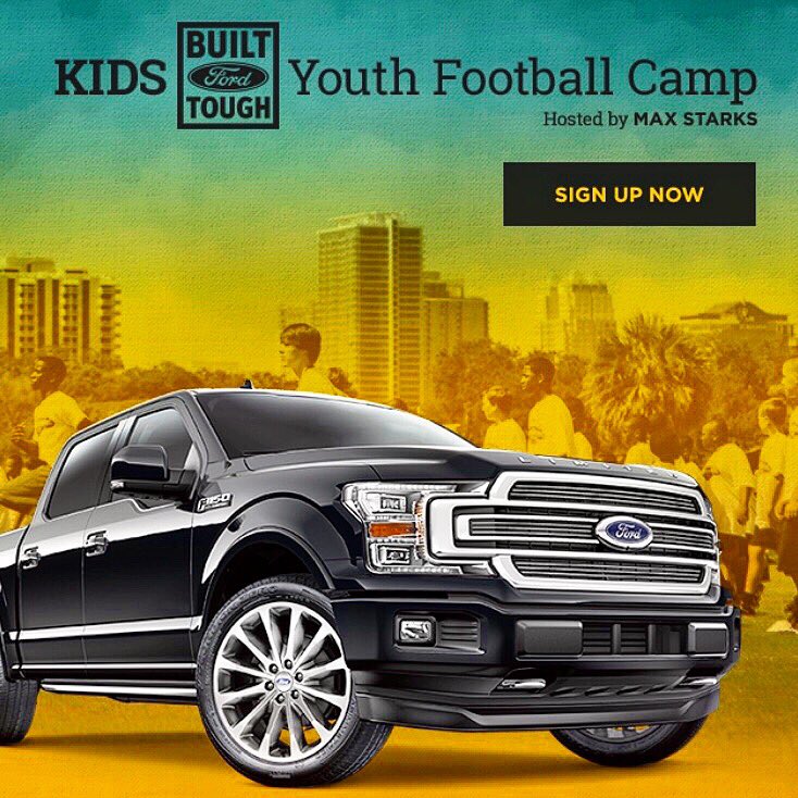 maxstarks78's tweet photo. SIGN UP NOW for my 12th Annual @KidsBuiltTough Youth Football #SummerCamp presented by @YourSFD | 📲 https://t.co/0yuAaWtIhe

📍 Orlando, FL
📅 June 2nd, 2018
⏱ 8AM - 3PM
#️⃣ #ConnectFord https://t.co/BkRIYKiSr7