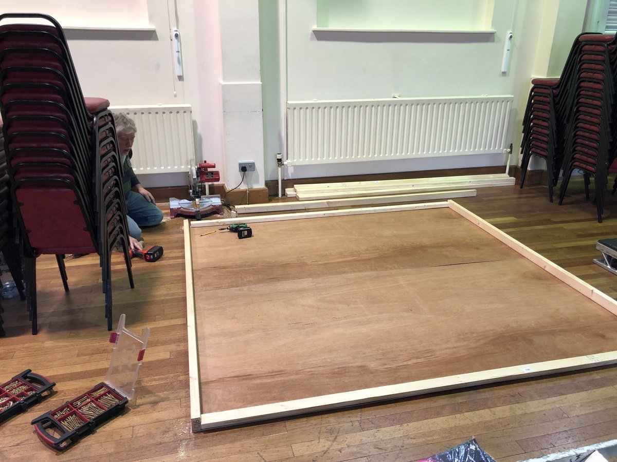 WFGangShow's tweet photo. Scenery and staging being assembled. Costumes being sorted and ironed. Lots going on! #wfgs2018 #iscoutonstage https://t.co/mo2uD33MJG