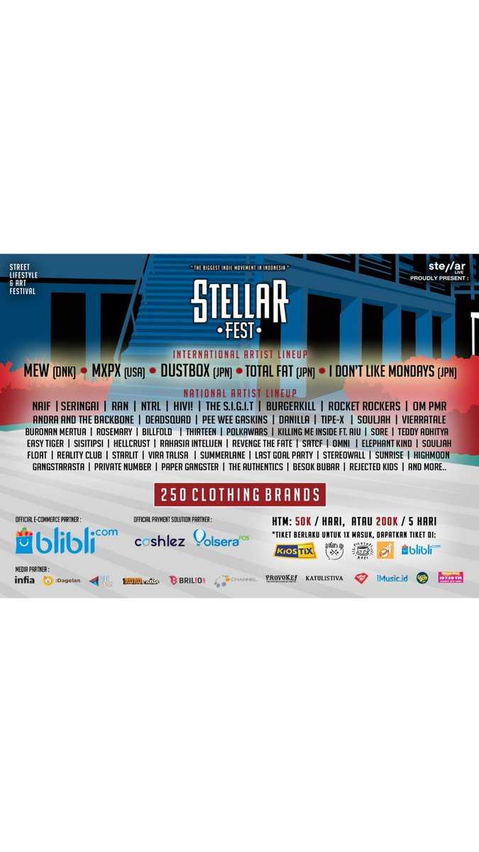 #infopensi

Get Ready for STELLAR FEST 
On May 2018 at Istora Senayan, Jakarta