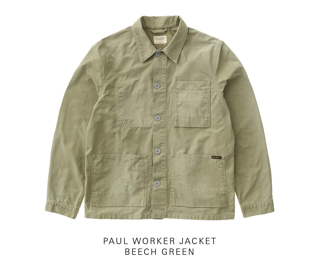 Nudie Jeans Co on X Paul Worker Jacket Beech Green in an authentic worn in wash made in sturdy organic cotton canvas. Available for you here https t N5XyYiWzjG https t MMSv3AtI2H X