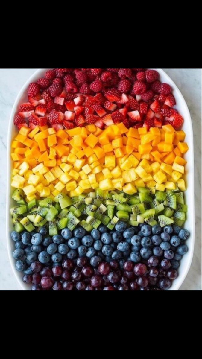 letsgorun's tweet image. un arc-en-ciel de fruits 🍓🍉🍇🍊🍍🍌🍐🍏