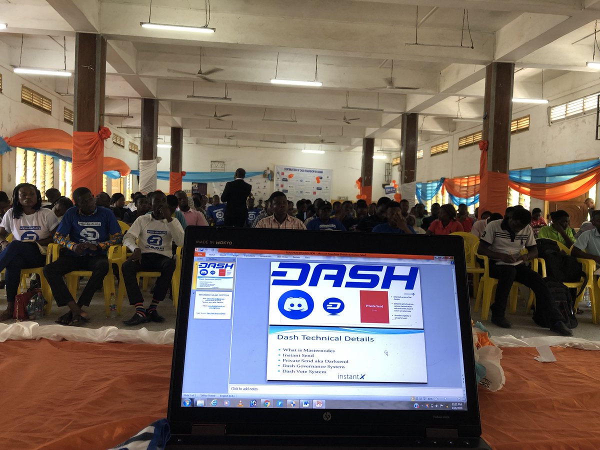 Cryptolib1's tweet photo. #The Dash Roadshow amassing 100s of participants across Ghana. @Dashpay @DashForceNewsRU @dashhelpme @dash_red_games @Dashpay https://t.co/BoSw2kYFXV