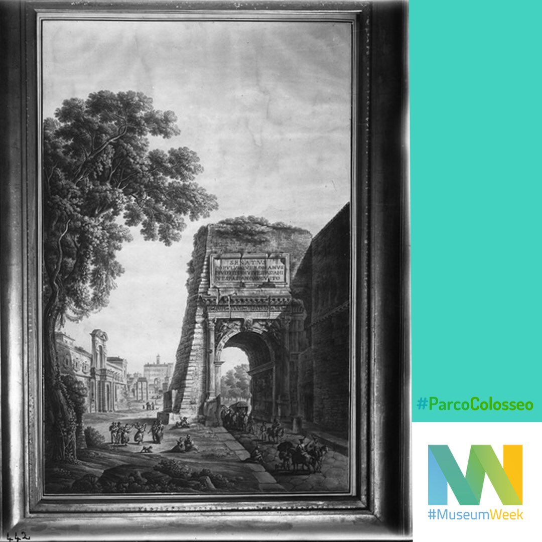 Yesterday >> Today 

The #ArchofTitus still incorporated in the Frangipane fortress, built from stone blocks that were looted from the amphitheatre by the powerful Roman patrician family. 
Such a #differenceMW!

Ph. Archivio Storico Fotografico of the #ParcoColosseo