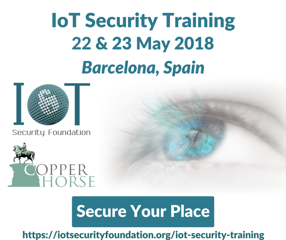 IoTSFNews (@iotsfnews) on Twitter photo Last Chance Special Offer: Book #IoTsecurity training by April 30th & get 1 year's individual professional IoTSF membership for free iotsecurityfoundation.org/iot-security-t… #infosec #cybersecurity #security #training #Barcelona #Spain <a href="/copperhorseuk/">Copper Horse</a> Last Chance Special Offer: Book #IoTsecurity training by April 30th & get 1 year's individual professional IoTSF membership for free iotsecurityfoundation.org/iot-security-t… #infosec #cybersecurity #security #training #Barcelona #Spain <a href="/copperhorseuk/">Copper Horse</a>