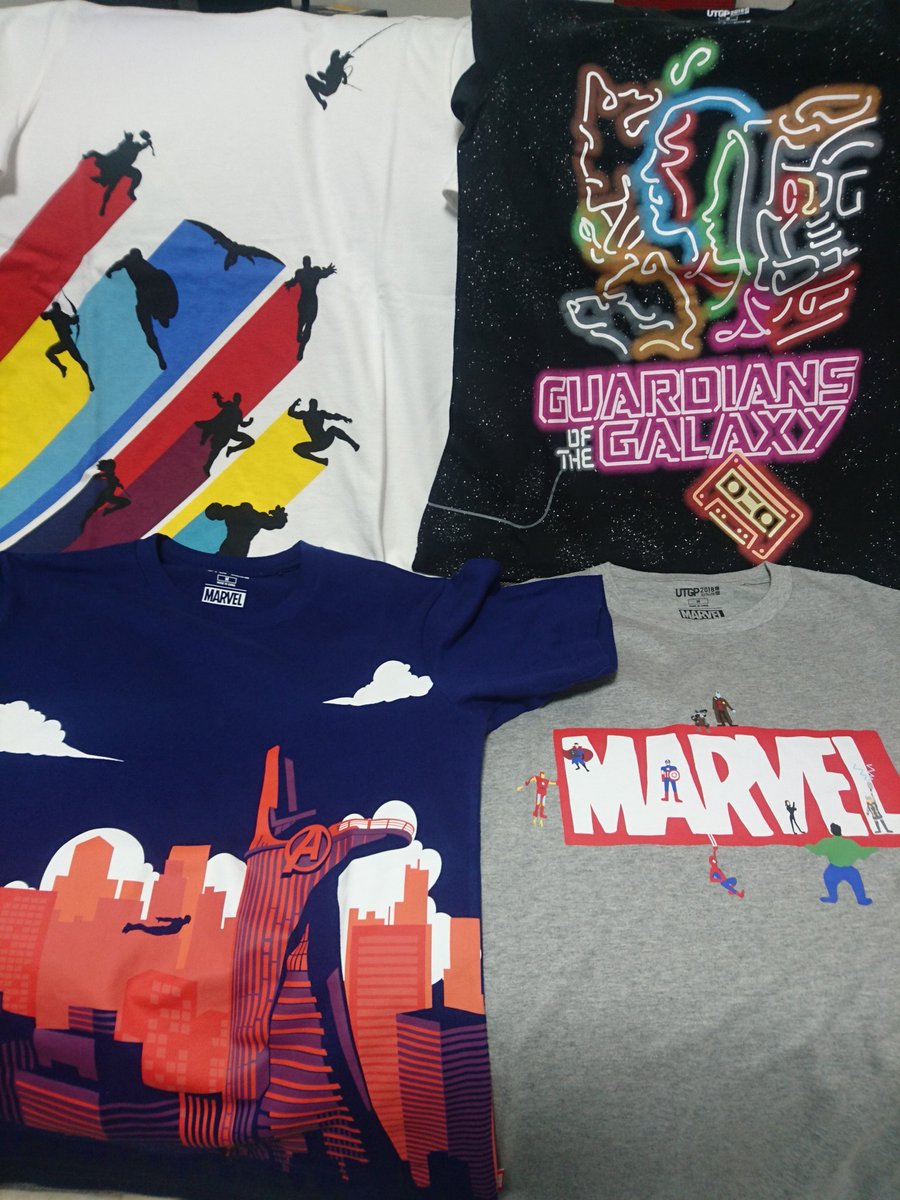 NaoakiMARVEL's tweet photo. アベンジャーズインフィニティウォー公開と同日に発売開始されたユニクロTシャツ。映画観賞前に購入しました。
特にGotGのTシャツはあっぱれ❗
今年の夏もMARVEL Tシャツのみで生活出来そうです🎶
#MARVEL #マーベル
#AVENGERS #アベンジャーズ
#ユニクロ #UTGP2018 #GotG #アイアンマン # https://t.co/Wb19RdiAa3