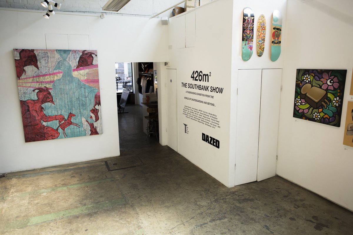 Long_Live_SB's tweet photo. LAST DAY TO SEE: '426㎡: The Southbank Show’ at StolenSpace Gallery 17 Osborn Stret, London E1 6TD.
#426m #thesouthbankshow #southbank #llsb #longlivesouthbank #skateboarding #bricklane https://t.co/6Wt8qXTh7z