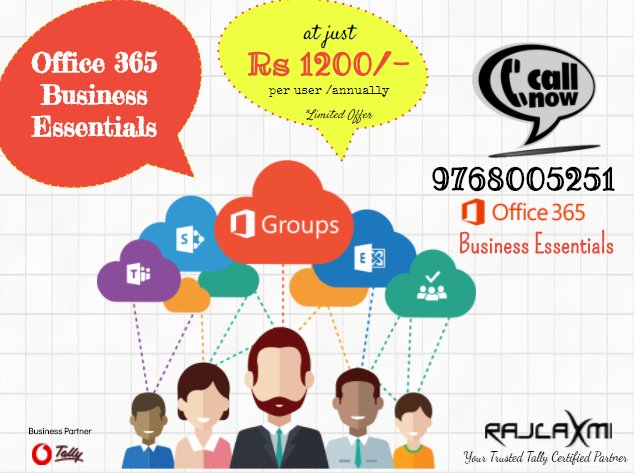 Why to choose Office 365 Business Essential? Interested to buy @ 1200 INR/ year? Call us now 9768005251

#rajlaxmisolutions #rajlaxmiworld #tally #tallysolutions #tallypartner #tallysupport #WorkWithTally #PartnerandgrowwithTally #certifiedtallypartner #april2018 #GST #ewaybill…