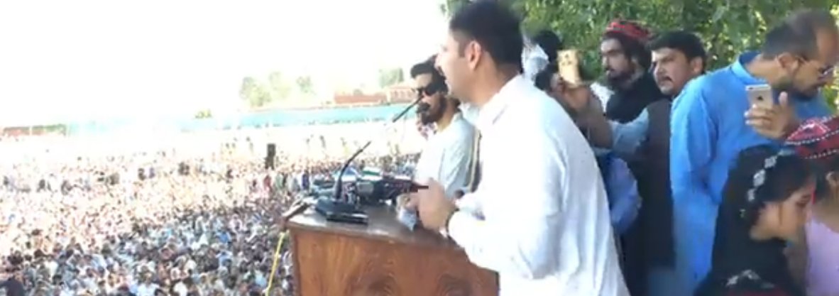 kahn54's tweet photo. A Little Angel, 14 years old girl from Bajur Agency charged @PashtunTahafuz gathering at #PashtunLongMarch2Swat when she addressed Pashtuns gathered at #KabalGround her father kidnapped by Army ISI and since 3 years her s in Military Concentration Camp. https://t.co/x6JCc57EMs