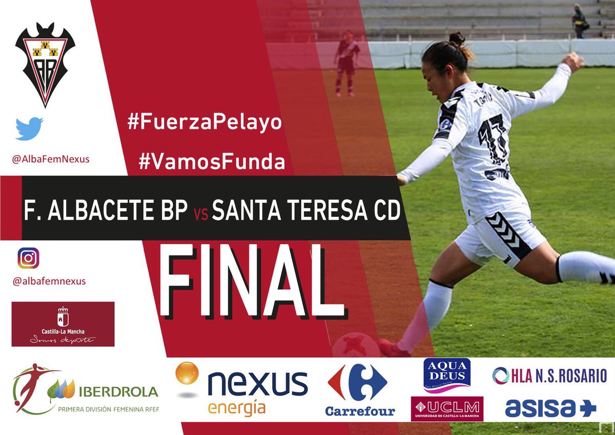 CDAlbaFem's tweet photo. ¡FINAL! 👏🏽👏🏽👏🏽

@FundaAlbaFem 4-0 @SantaBadajoz 

¡El @FundaAlbaFem es de primera! https://t.co/cRbCtXppW3