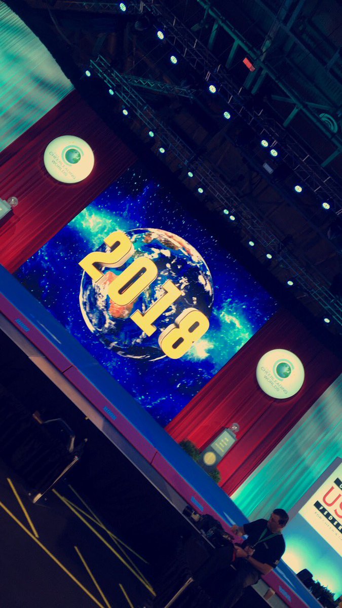 cheerUPDATES's tweet photo. Good morning from the Arena! Only 10 minutes until the Semi Finals kick off for the IOSC 5 and SS 5 divisions 🌎

#WORLDS2018 https://t.co/ABr7DSmZjj