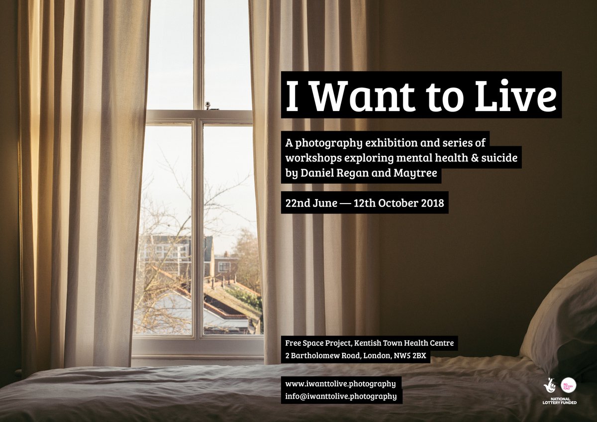 annamcnay's tweet image. I Want To Live: a #photography exhibition exploring #mentalhealth &amp;amp; #suicide by @danieljayregan &amp;amp; @MaytreeSavingLi with an introductory essay by me. This is something people should be talking about. Please come to the PV, 21 June, 6-9pm @FreeSpaceProj eventbrite.co.uk/e/exhibition-l…