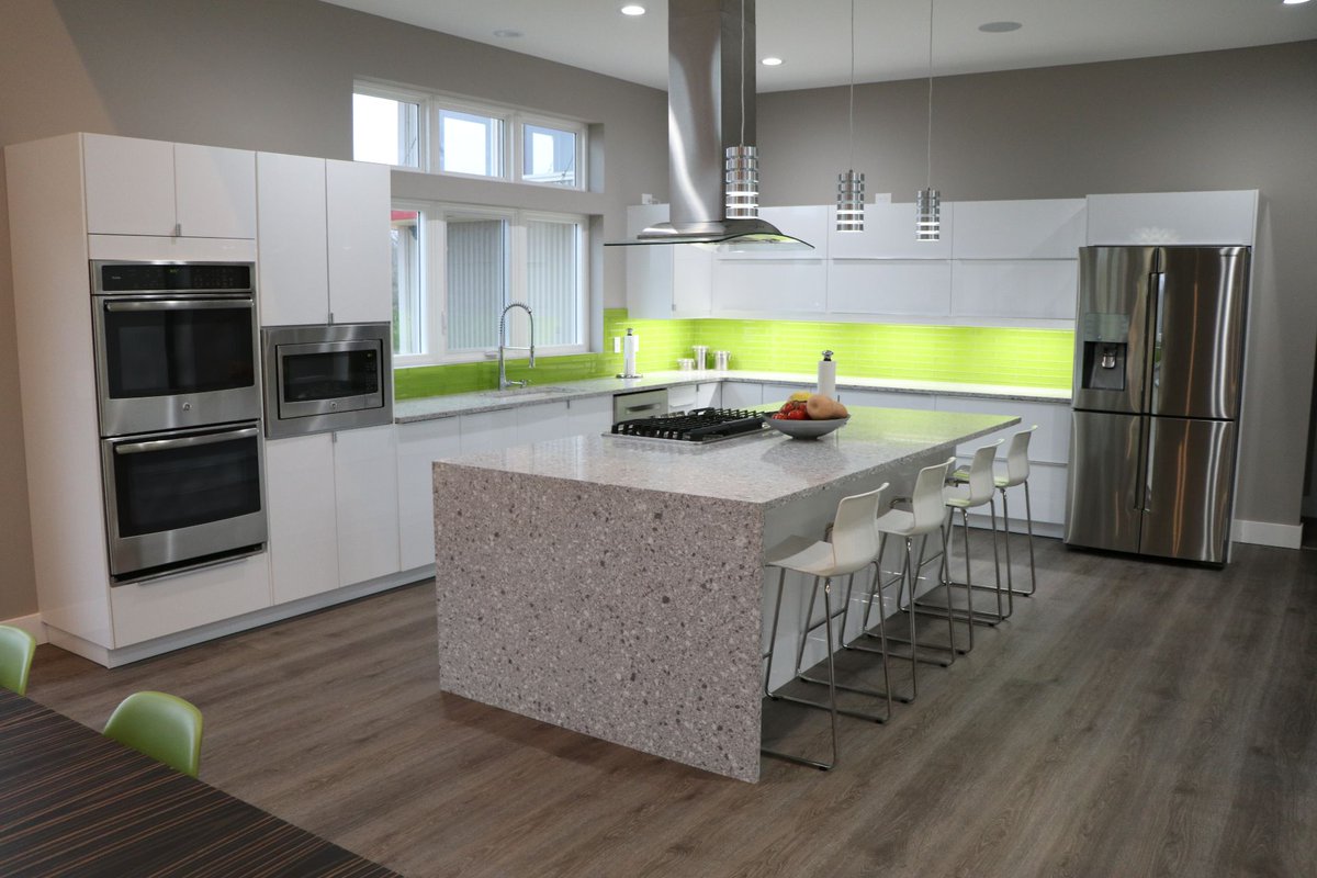 FlooretBrand's tweet image. We are in love with our client&apos;s beautiful modern home project results! Stacy &amp;amp; Tracy chose our &quot;Ashford&quot; color #Modin Collection planks for the scratch-resistance durability for their 2 dogs, 2 cats and their many nieces and nephews who like to visit!