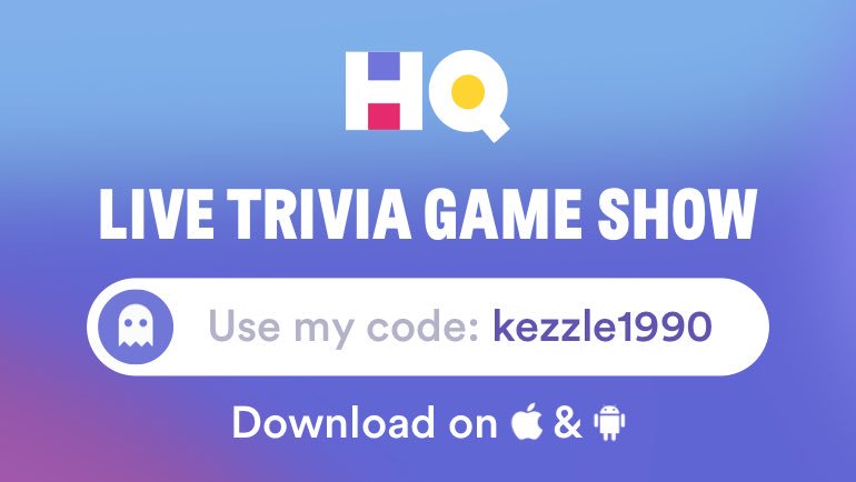 kerringtonn's tweet photo. I’m playing a game called @hqtrivia! You should play too. Use my code ‘kezzle1990’ to sign up https://t.co/N57YsKXmto https://t.co/dsrOlbEK56