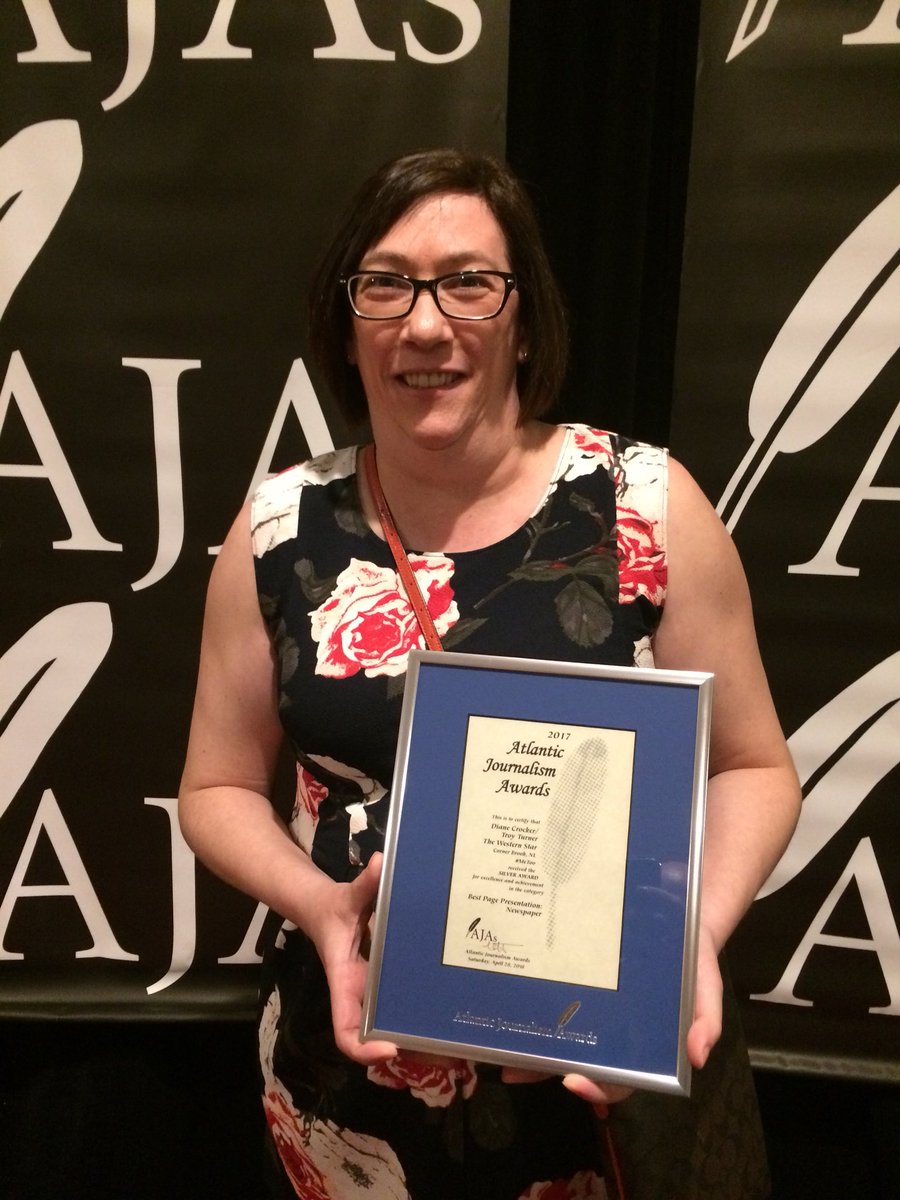 Great time at the <a href="/atlanticJawards/">AJAs</a> last night. So honoured to have been nominated and to get a silver award. There’s a lot of great journalism happening in Atlantic Canada. #StarNL #ajasgala