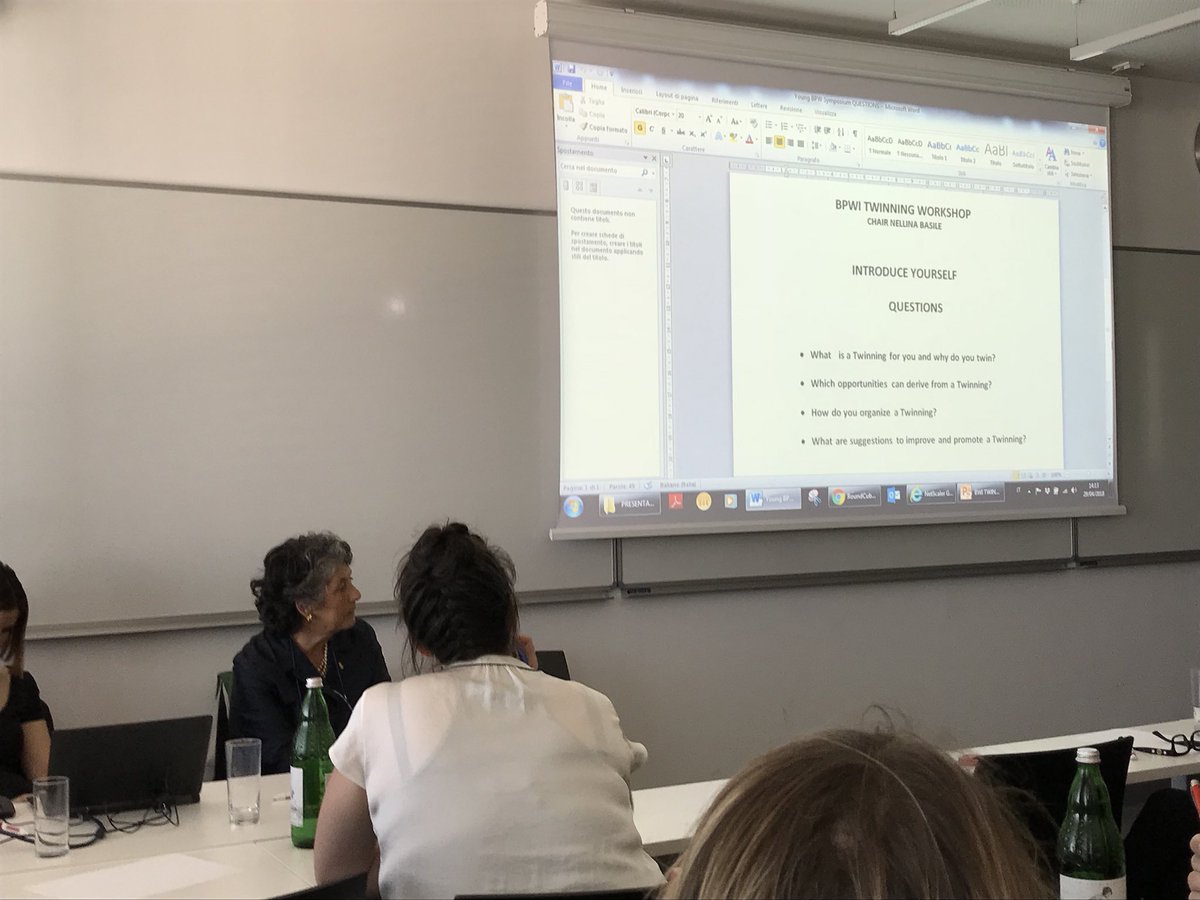 StefBarbez's tweet photo. On parle « jumelage » cet après-midi ! #BPWI twinning workshop avec Nellina Basile #YBPWEuropeanSymposium https://t.co/sf6CHStqfF