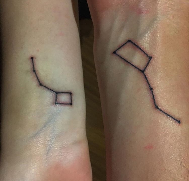 Big and little dipper tattoos on Taylor and her