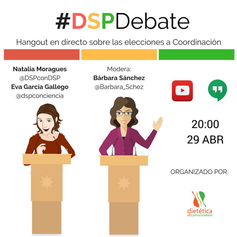 DieteticaSin's tweet photo. En una hora en nuestro canal de Youtube el primer debate electoral de DSP. Manda tus preguntas a las candidaturas a través de #DSPdebate https://t.co/tiK56sWgT0 https://t.co/QkHK7GBYfN