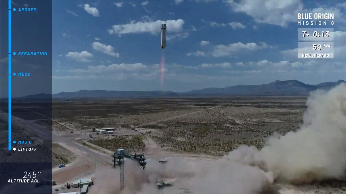 LIFTOFF Blue Origin successfully launches New Shepard