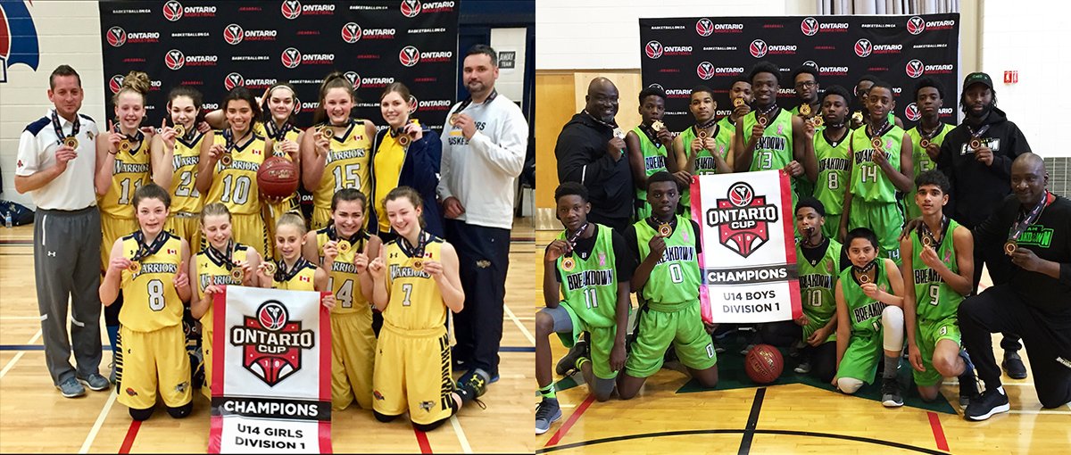 OBABBall's tweet photo. We now have our D1 qualifiers for the Canada Regionals happening in June for the Jr. NBA World Championships with @TeamBreakdown1 from U14 boys and @WellandWarriors from U14 girls winning the honours! Congratulations to both and good luck in June! https://t.co/nVRX98Pmxd https://t.co/aPHMJh1wlX
