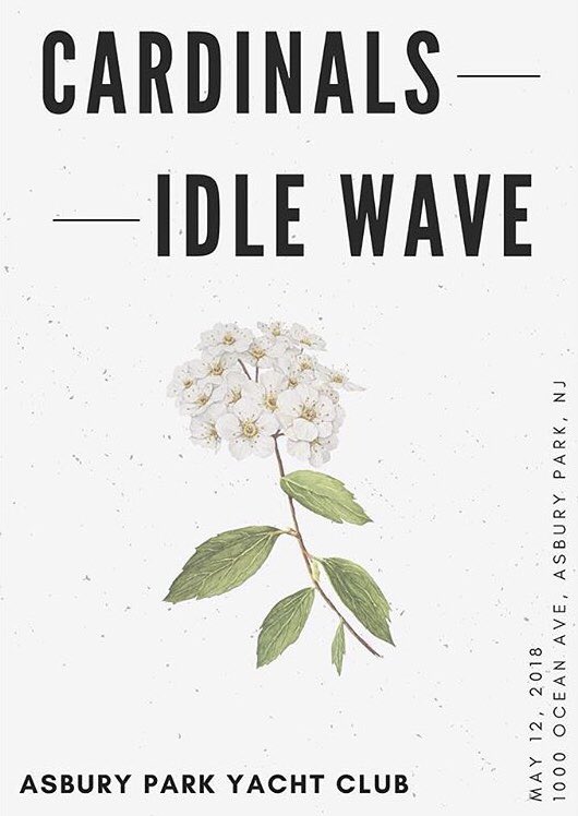 Super stoked about this show! Catch us with our buds in Idle Wave at the Asbury Park Yacht Club May 12th. (Psst it’s FREE!)