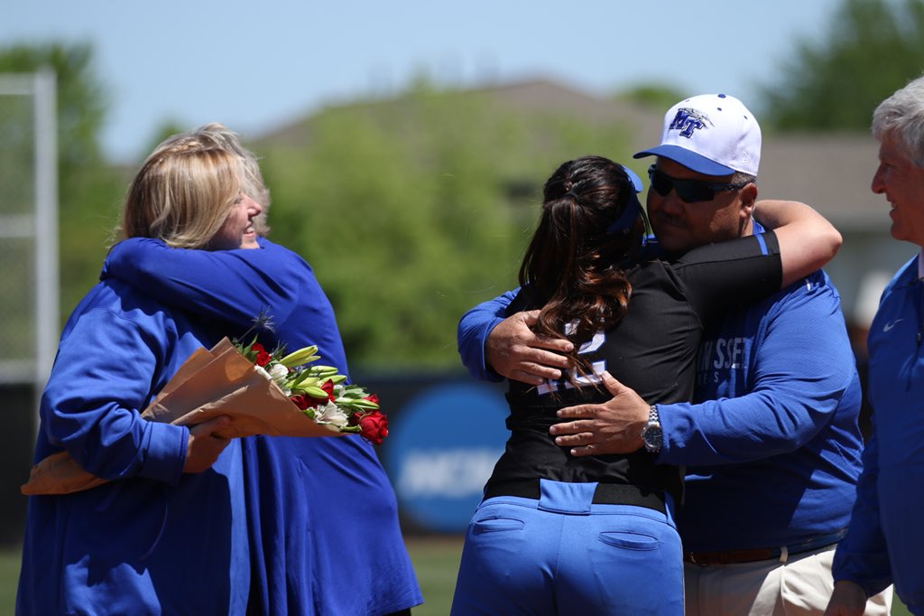 dpgdigital's tweet photo. Senior Day for 7 Blue Raiders! #MTSoftball https://t.co/ispqllGmcr