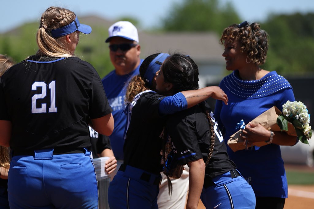dpgdigital's tweet photo. Senior Day for 7 Blue Raiders! #MTSoftball https://t.co/ispqllGmcr