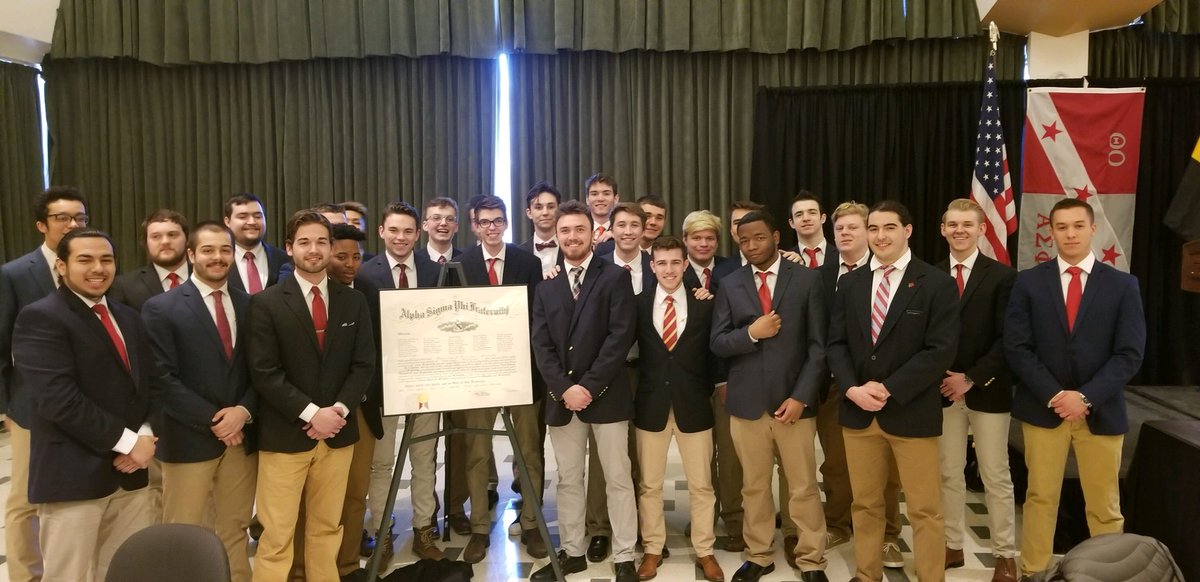 alphasigs's tweet photo. Congratulations to the Theta Omicron Chapter at the University of Wisconsin, Milwaukee! Last night, they became a chartered chapter of Alpha Sigma Phi! #AlphaSig https://t.co/iARIIEjWjX