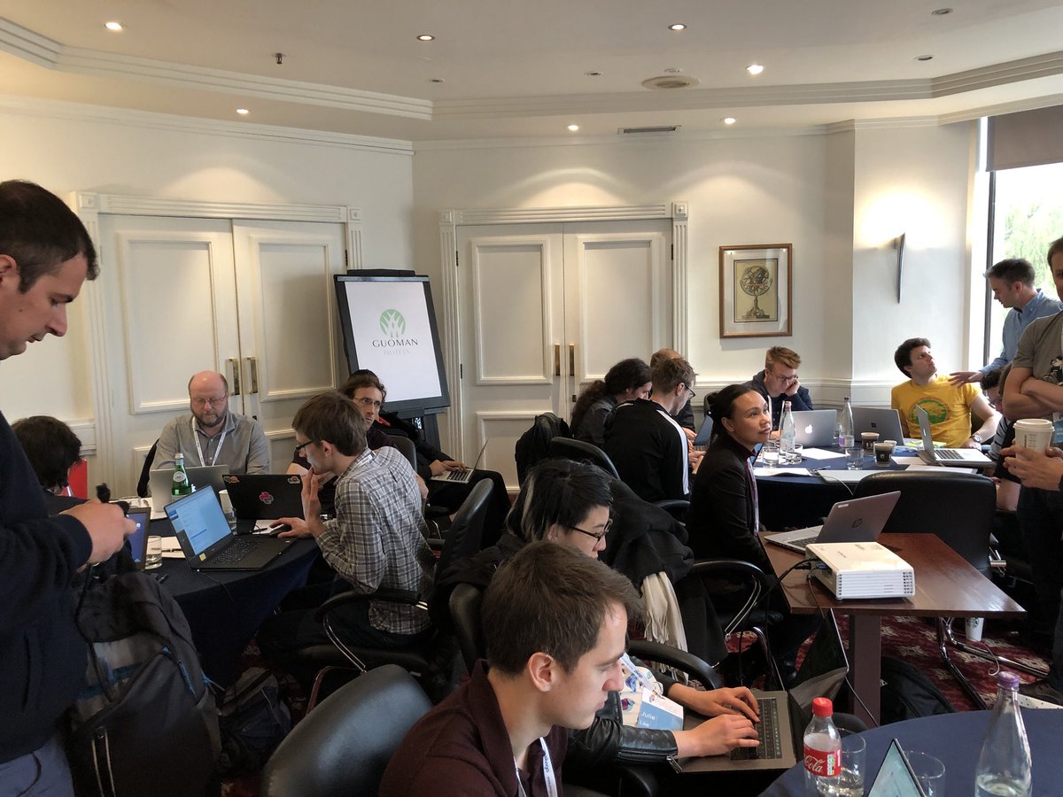 BuluttekinBaran's tweet photo. Looks like everybody loves data and politics. Politics Hackathon have a full room @pydatalondon #PyDataLDN https://t.co/KvZFZ8qv9k