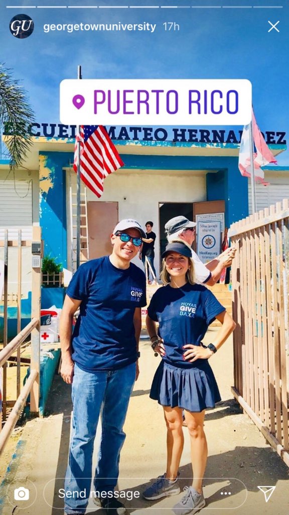 IslandCorps's tweet photo. Began phase1 of our adopted school’s beautification project in a #HoyasGiveBaxaEvent w @GUAlumni Club of #PuertoRico &amp; @uprm 💖Thank you to the incredible #volunteers who drove from far to make a #HurricaneMaria stricken school beautiful again. 4 more events, sign up to serve! https://t.co/sUPry21zIe