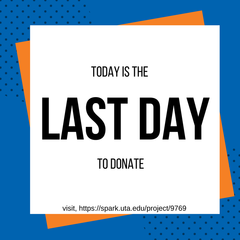 utacommattire's tweet photo. IT IS THE LAST DAY TO DONATE!! We have raised $3,165 so far during the course of this campaign, but it is not over yet! Please visit, https://t.co/x8kKZzhTf6 to donate by MIDNIGHT TONIGHT!! https://t.co/dLyjS2fKkx
