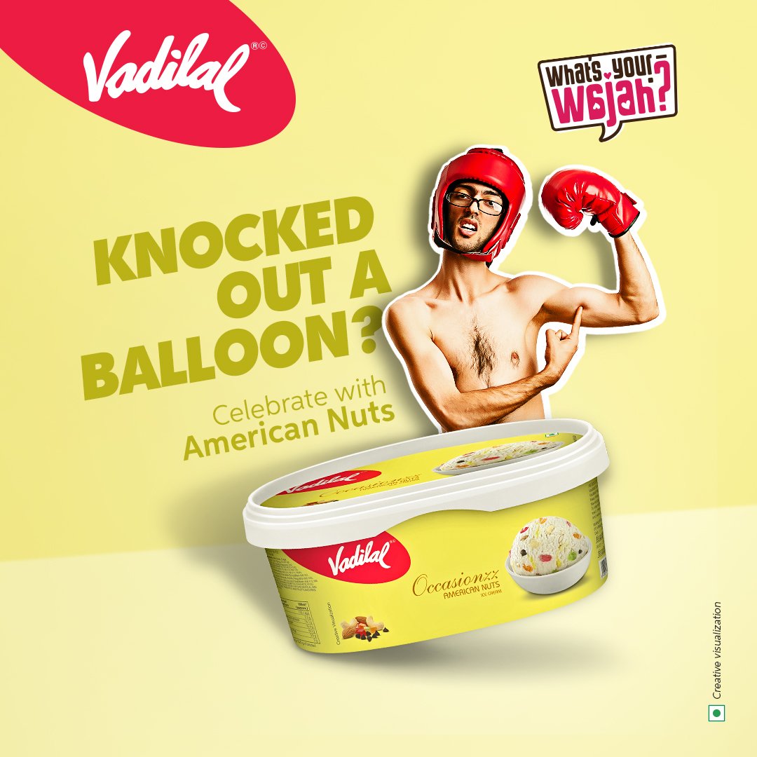 icecreamvadilal's tweet photo. All big and small achievements call for Vadilal! #GoalsWaliWajah
#WhatsYourWajah #vadilalicecreams #bestpartofeveryday #Summer #Heat #FoodForThought #icecream #satisfaction #Sweet #AmericanNuts #Achievements https://t.co/WaRLwse5QI
